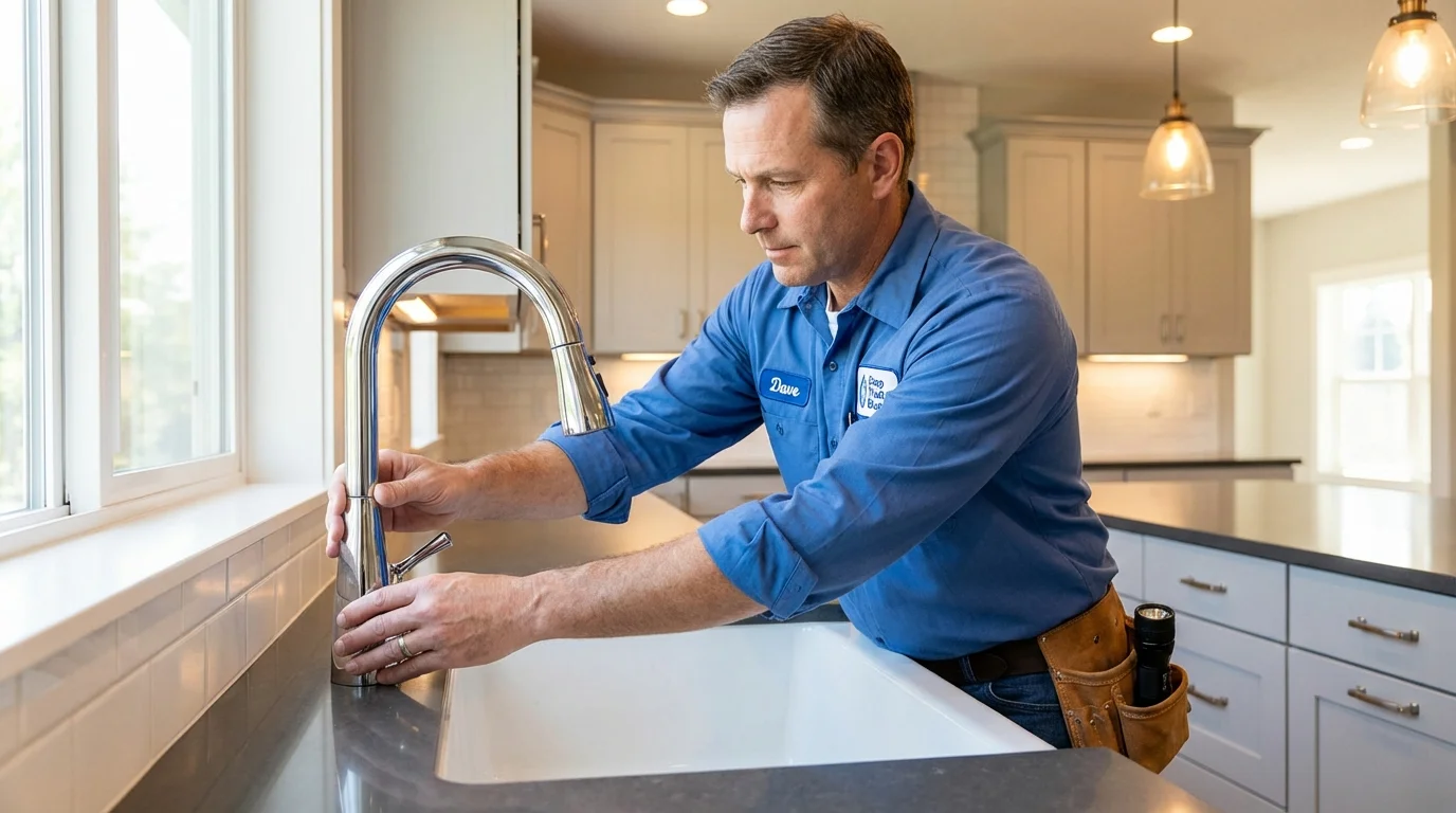Kitchen faucet installation by Johns Plumbing LLC in Del Rey